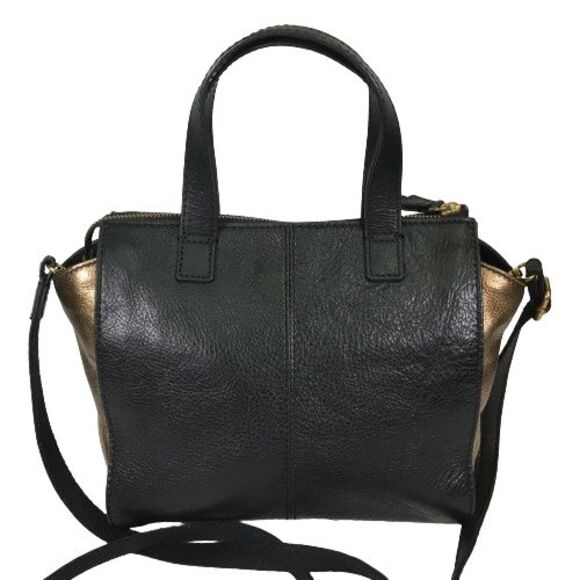 Fossil Tessa Satchel Handbag Color Block Leather Shopper Tote Shoulder Bag Purse - Picture 8 of 16